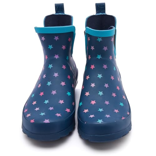 SWIFTFROG Rain Boots for Women - Waterproof Ankle Garden Shoes Anti-Slipping Floral Printed Rainboots for Ladies Stylish Light Ankle Rain Shoes, Women's Rain Footwear2