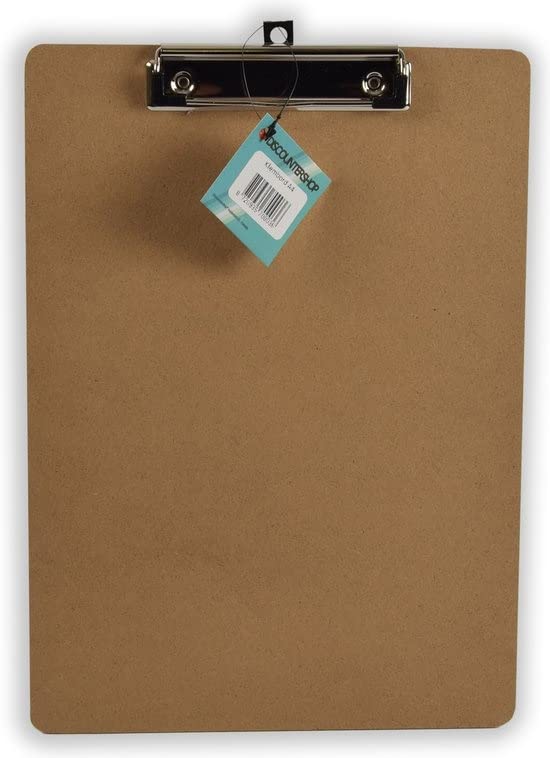 Presse-papiers A4 en bois | Lot de 13 planches à pince 31x22 cm