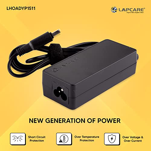 Image of Lapcare Compatible Adapter Charger for HP 18.5v 3.5A 65W Yellow Pin (Without Power Cable)