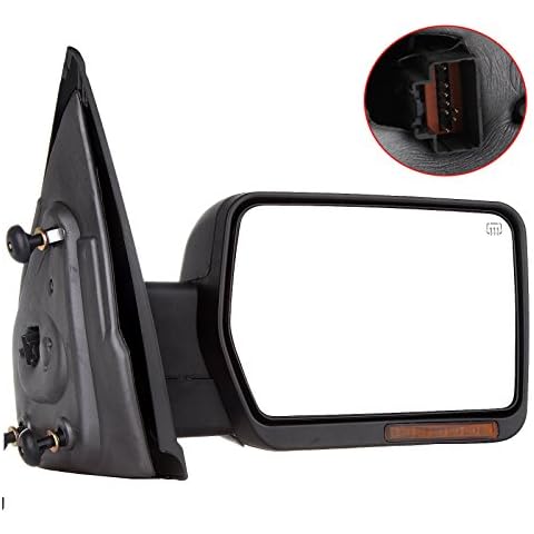 FEIPARTS Tow Mirror Fits for 2007-2014 for Ford for F-150 Series Truck Towing Mirror with Right Side Power Operation Heated with Turn Signal Light Cover