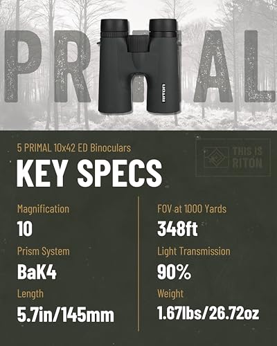 Binoculares Riton Optics Series 5 Primal 10x42 ED miniatura 5