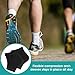 Sibba 3 Pairs Moisturizing Heel Socks Ventilate Gel Heel Open Toe Socks Soft Silicone Socks for Dry Hard Cracked Skin Breathable Reusable SPA Foot Protector Day Night Care Skin Black