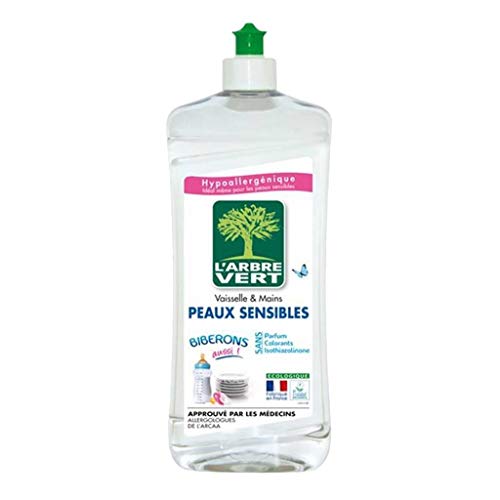 L'Arbre Vert Liquide Vaisselle et Mains Peaux Sensibles pour Biberons Aussi, 750ml