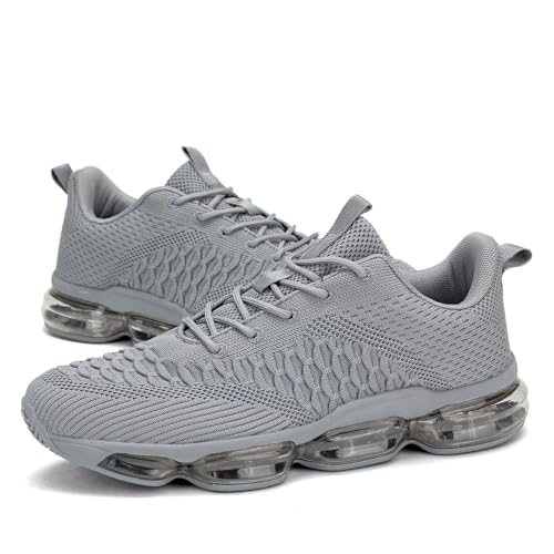 Image of Socviis Men's Air Cushion Running Shoes Breathable Tennis Fashion Sneakers Non Slip Workout Casual Sport Shoes Gym Training Comfortable Walking Shoes