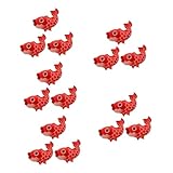 Amosfun 15 Piezas Imán de Nevera Koi embellecedor frigorifico imanes Animales Precioso imán de Nevera de Pescado imanes Decorativos Pizarra pequeños de Peces Resina Rojo