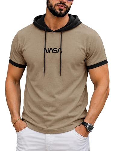 Image of Noble Monk Men's Regular Fit Hoodie T-Shirt for Man |Half Sleeves Tshirt for Men | Casual Wear Stylish T-Shirt for Man | Gym Tshirt for Men