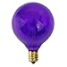 Northlight Pack of 25 Purple Transparent G50 Christmas Replacement Bulbs