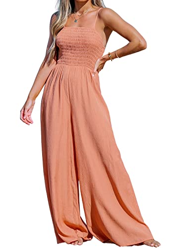 CUPSHE Damen Jumpsuit Ärmellos Bandeau Weites bein Romper Sommer...