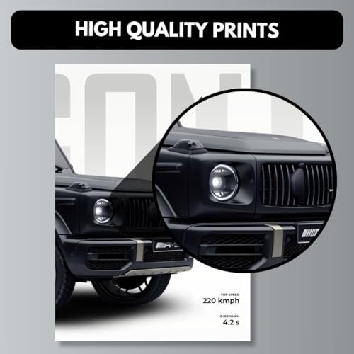 Image of Funk You Store Poster Split Design Car Posters | 3 A3 Sized Cars Posters for Wall | Large Size (89 x 42 cm) Wall Decor for Room | Supercar (Mercedes G Wagon Split Poster)