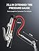 AstroAI 25.6'' Heavy-Duty Tire Pressure Gauge with Inflator, Dual Head Chuck ANSI B40.1 Accurate Tire Inflator with Pressure Gauge, 10-120PSI, Compatible with 1/4