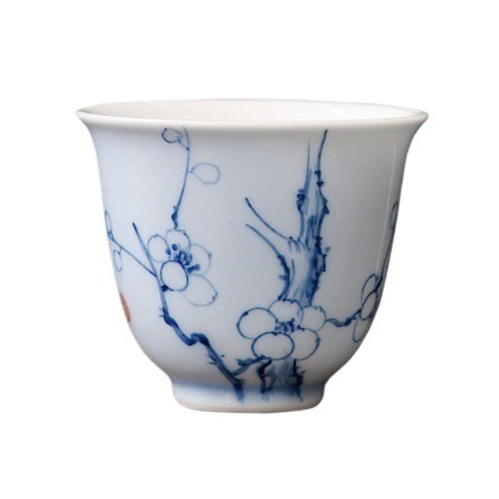 Filiżanki do matcha kubek do herbaty ręcznie malowany kwiat śliwy mała filiżanka do herbaty wykwintny ceramiczny kubek zapachowy osobista impreza filiżanka do herbaty zestaw do herbaty kubek