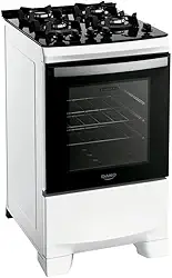 Fogão 4 bocas Dako Supreme Glass Branco Mesa de Vidro