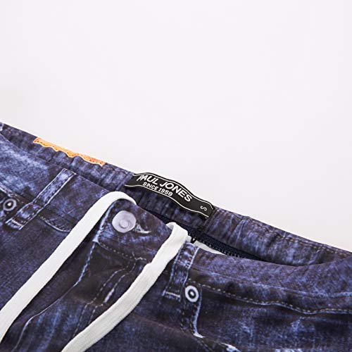 PJ PAUL JONES Men's Swim Trunks Denim Print Beach Swimwear Swimsuit Bikini Briefs4