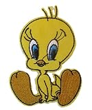 titi  patch canari titi assis 9x6.5cm ecusson thermocollant cartoon rigolo