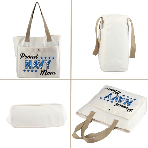 Bolsa de playa Tote Navy Mom miniatura 6