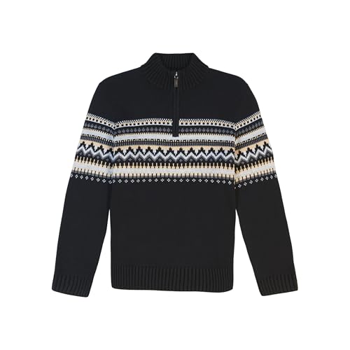 IZOD Men's Big & Tall Quarter Zip Textured Sweater4