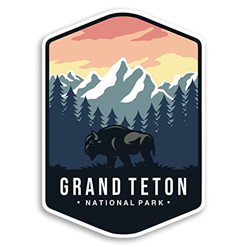 Image of Grand Teton National Park Sticker Decal Notebook Car Laptop 4 inchx5.5 inch (Color)