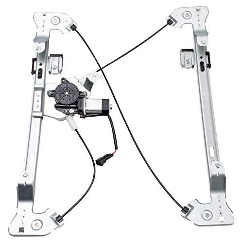 Image of TRQ Rear Driver Side Power Window Motor and Regulator Assembly Power Compatible with 2004 Ford F-150 Crew Cab with New Body Style 2005-08 F-150 Crew Cab 2006-08 Lincoln Mark LT