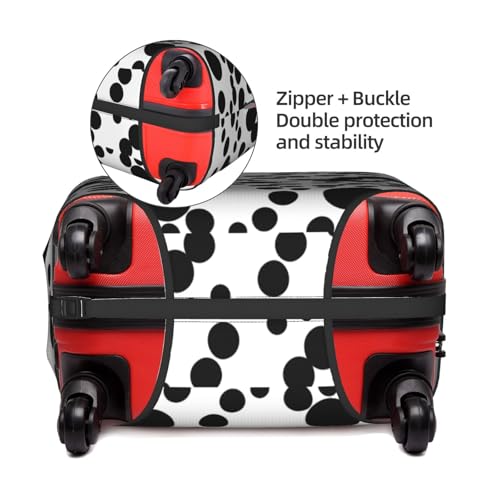 Housse de protection en polyester lavable blanc à pois noirs, taille Large - 3