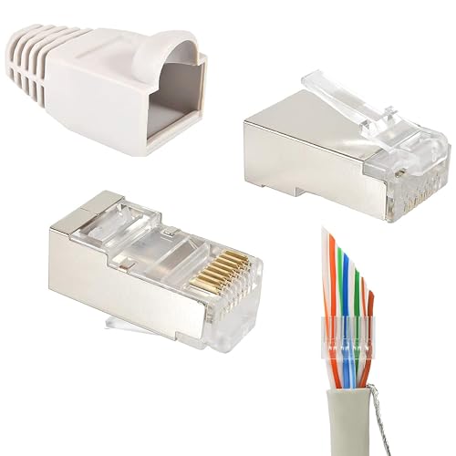 20 Stück RJ45 Stecker CAT 6 STP Netzwerkstecker...