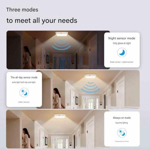 Luces de techo con sensor de movimiento regulables con mando y batería 3
