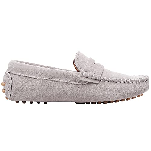 Image of rismart Boys Girls Slip on Loafers Casual Flat Kids Moccasin Slippers