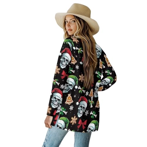 Image of Women's Open Front Cardigan Long Sleeve Loose Sweater Lightweight Soft Cardigan Jackets