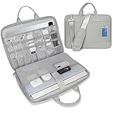 Simpolor 15.6’’ Laptop Case Sleeve, Electronic Organizer Waterproof with Outside Card Holder, 3-Layer Shockproof and Water Resistant 14/15 inch Laptop Bag for MacBook iPad HP Dell ASUS ACER, Grey