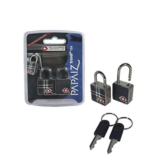 Cadeado TSA Chave Preto Misto Twinpack