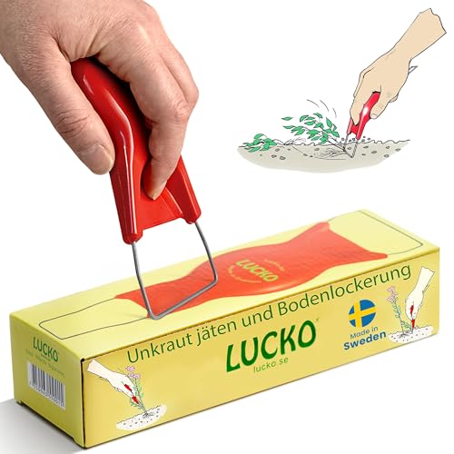 LUCKO Jätefaust Rot Gartenwerkzeug Unkraut Entferner Gerät Gartenzubehör Garten Gadgets Hochbeet Zubehör Unkrautstecher Gartenkralle Gartenhelfer