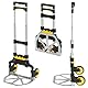 Stanley Faltbarer Sackkare und Klappkiste FT501/FT505 - Transportkarre 70KG - Klappkiste 25KG - Einkaufen, Handhabung und Umzug - Schwarz/Gelb