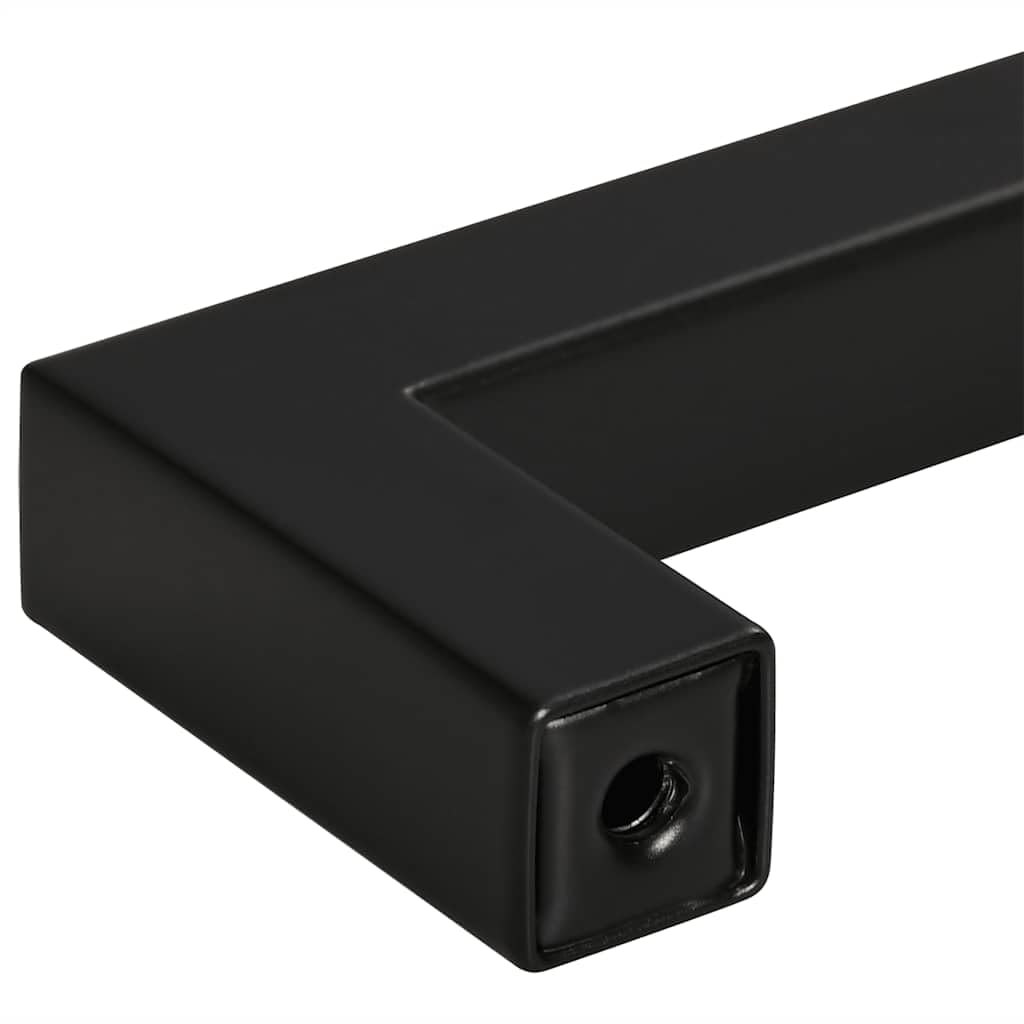 Schwarze Möbelgriffe 10 Stk. Edelstahl, 64 mm Lochabstand, pulverbeschichtet, für Schrank Schublade Küche Bad Wohnzimmer Flur Garderobe Kommode Sideboard Nachttisch, mit Schrauben