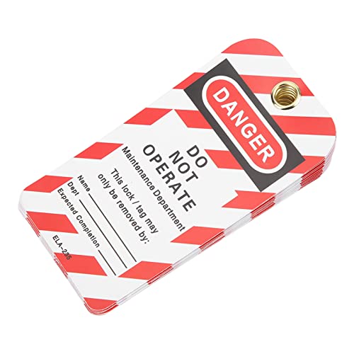 Safety Tag, Metal Hanging Security Warning Front Back 30PCS Lockout Label for Industry Chemistry - Image 4