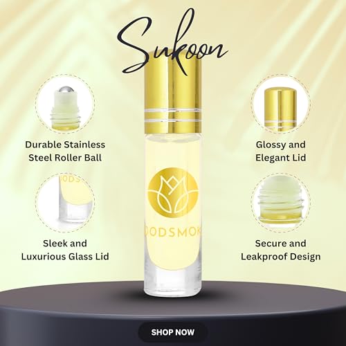 Image of Sukoon Attar for Men & Women | Premium Non-Alcoholic Roll-On Perfume | Lavender Cardamom Basil Honey Blend | Long-Lasting Fragrance | 6ml Attar with FREE Travel Pouch