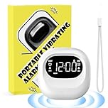 Roxicosly Alarm Clocks for Heavy Sleepers, 3000mAh Battery Powered Cordless Travel Clock, 3-Level Vibration & Dual Alarms under Pillow for Deaf Hearing Impaired, Snooze, DST, Weekday/Weekend