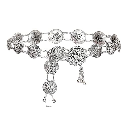 Chaîne de ceinture pour femme en métal coloré style bohème chic
