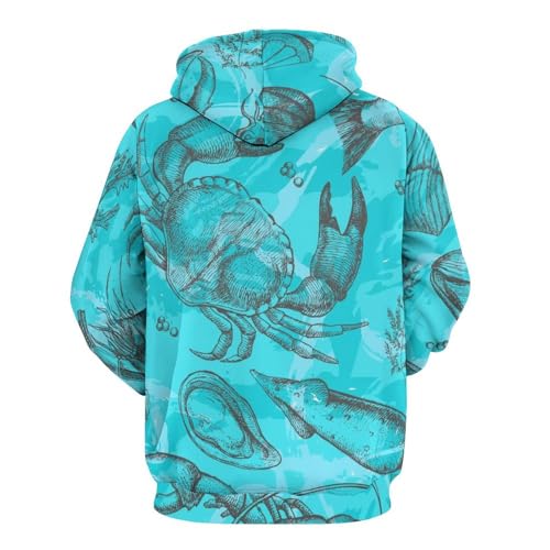 Sweat Crabe Lobster UMENG Pull à Capuche Idéal pour vos Sorties