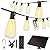 DAYBETTER 100ft Solar String Lights Outdoor Waterproof 50 Bulbs 2700K Warm White Outdoor String Lights Solar Powered 5W Solar Panel, 12+ Hours Runtime Luces solares automáticas