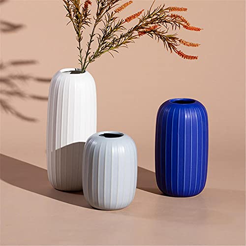 Vaas, Streep Moderne Kunsten Decoratie Vaseswater CultivationPlants Pot voor thuiskantoor boekenplank tafel centerpieces decoratie - Afbeelding 4