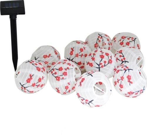 Solar 10 Flower Led Lantern String Lights , Solar Power Led Cherry Blossom, Plum Blossom Decorative Garden Porch Lantern #TOP14