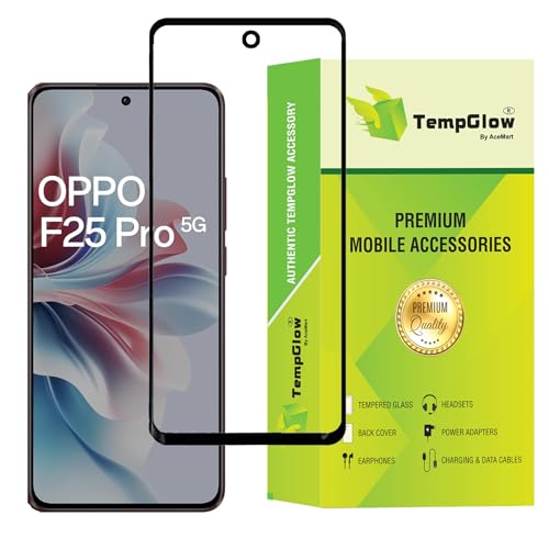 Image of Screen Protector for Oppo F25 Pro 5G (Black) Tempered Glass Edge-to-Edge 6D Screen Guard With Installation Kit