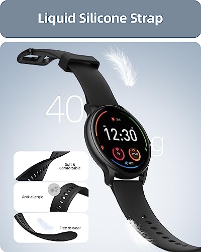 Parsonver Smart Watch Answer/Make Call, Fitness Watch for Men Women, Smartwatch IP68 Waterproof, 100+ Sport Modes, Heart Rate/Sleep Monitor, Fitness Watch for Android and iOS, Black, SPROD1 - Image 3