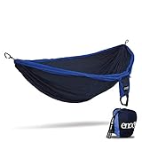 ENO - Eagles Nest Outfitters Double Deluxe Hammock, Portable Hammock for Two, Navy/Royal
