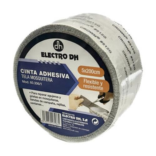 Blendend Cinta adhesiva de tela para mosquiteras, 2mts, resistente y autoclavable; ideal para reparaciones de mosquiteras y manualidades.