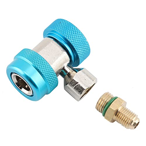 Acoplador rápido R134A para aire acondicionado, adaptador de conexión rápida, válvula extractor de núcleo (azul bajo voltaje) miniatura 3