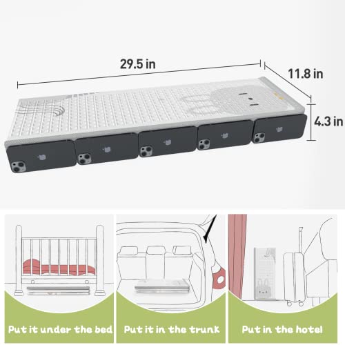 Zeebaba Unicorns Play Mat, 59"X59" Foldable & Reversable Large Play Mat, 0.4" Thick Waterproof Foam Mat, Baby Activity Tummy Time Mat, Non-Toxic Foam Play Mat For Babies And Toddlers #TOP3