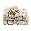 Cotton Ribbon Random Mixed Size White and Ivory Sewing Tassel Lace for DIY Clothes Dress Garment Accessories Crafts 12Yards 1Yard Per Piece #1
