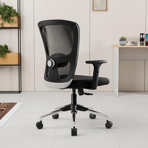 Image of Green Soul Jupiter Lite (Mid Back) | Ergonomic Office Chair for Work | 3 Year Warranty | Single-Lock Synchro Tilt Recline Mechanism | 1D Armrest | Material Nylon | Adjustable Lumbar | Black