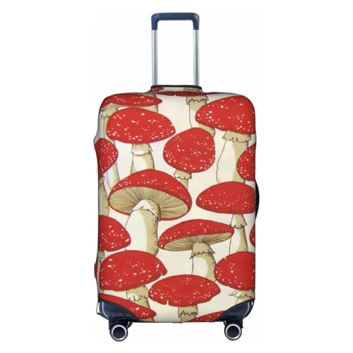 Housse de bagage unique champignons XL protège votre valise rouge et blanche