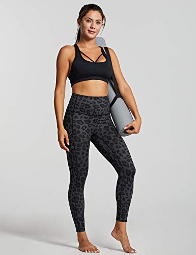 Zuty 7/8 Workout Leggings For Women High Waisted Leggings With Pockets Squat Proof Yoga Ankle Leggings Plus Size 25" Black Leopard Xs #TOP4